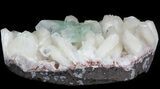 Zoned Apophyllite Crystals on Stilbite Association - India #44442-2